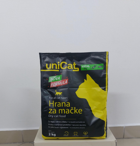 HRANA PISICI - UniCat, 2 kg, Hrana completa pentru pisici de toate rasele, amestec granulat