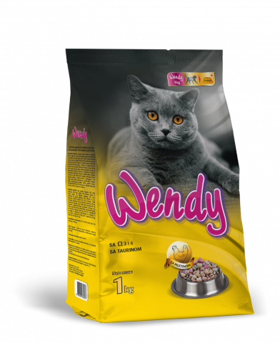 Hrana pentru pisici - WENDY Hrana uscata pentru pisici de toate rasele, Amestec complet cu aroma de pui, 1 kg