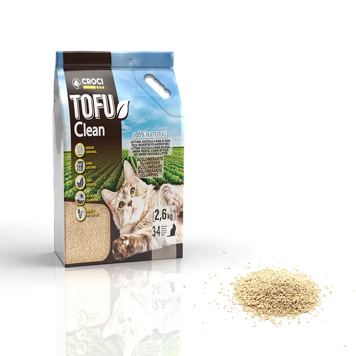 Tofu Clean nisip tofu aglomerant pentru pisici natural biodegradabil ecologic [1]
