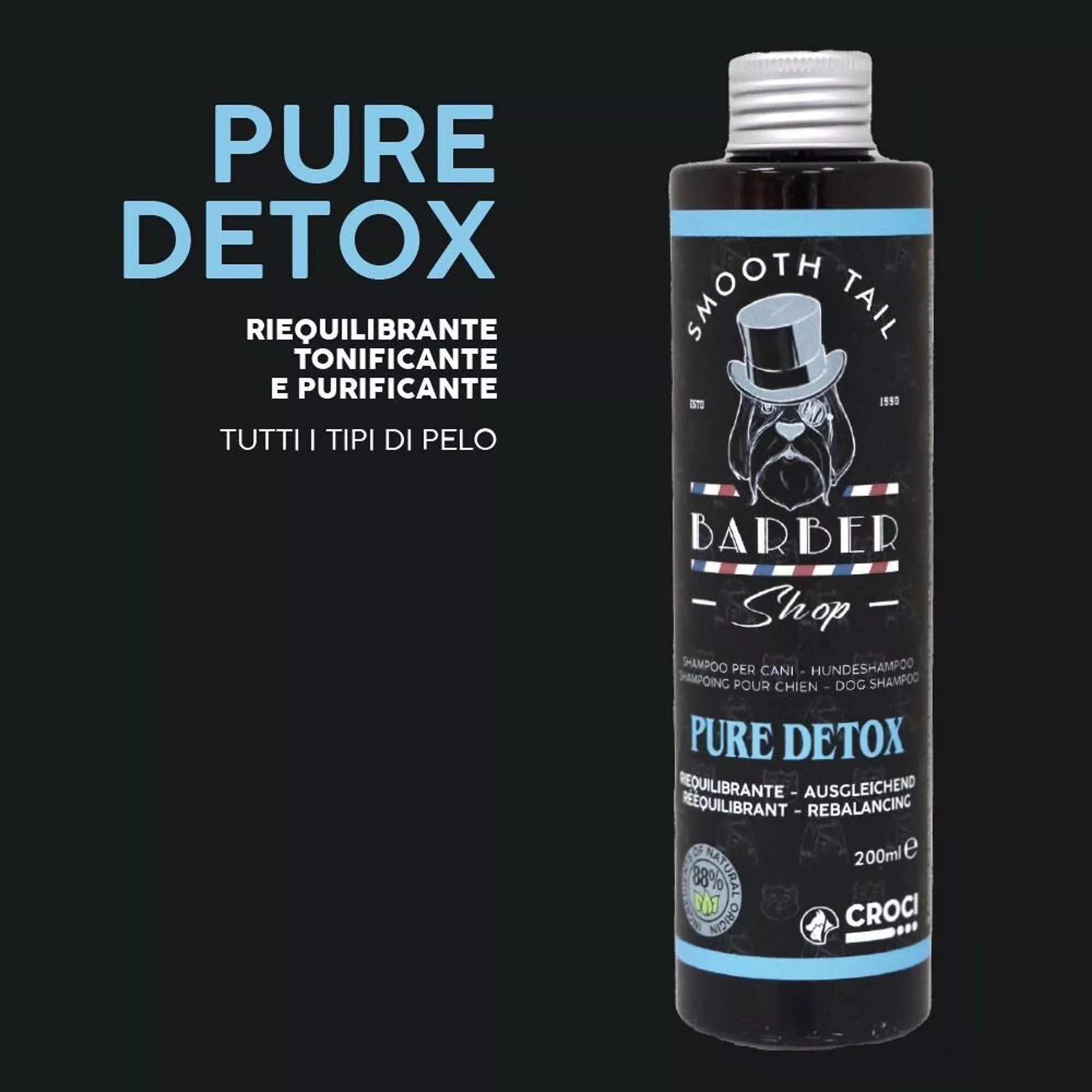 Sampon Puredetox pentru caini – Made in Italy, ingrijire naturala si curatare profunda [1]