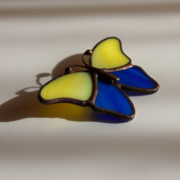 Brosa Fluture Bicolor cu Galben [3]