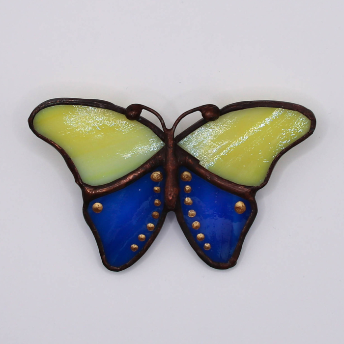 Brosa Fluture Bicolor cu Galben [3]