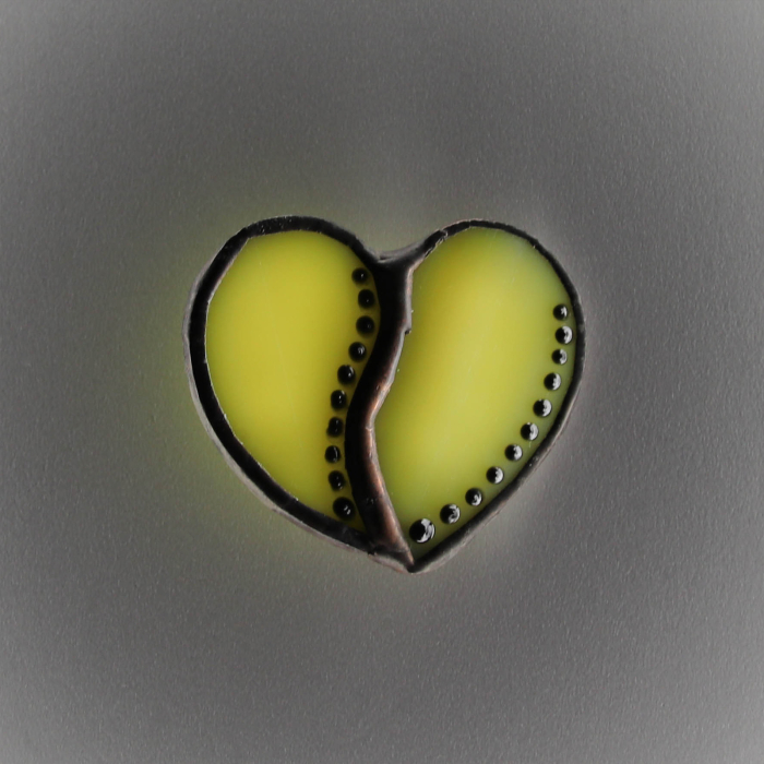 Brosa Inima Galbena Pictata [2]