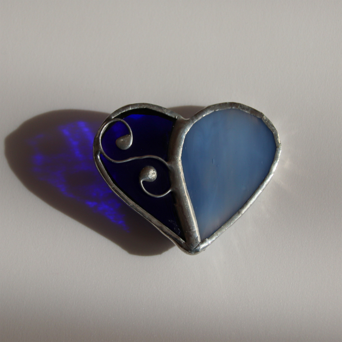 Brosa Inima Bicolora - Mica [1]