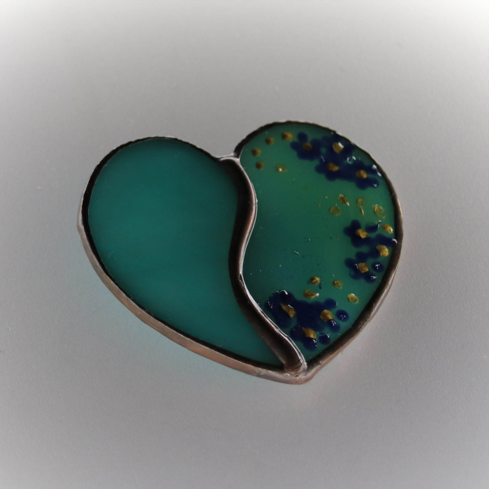 Brosa Turcoaz cu Flori de Nu Ma Uita [4]