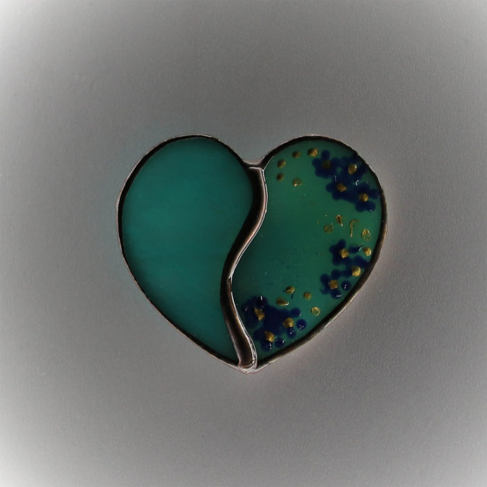 Brosa Turcoaz cu Flori de Nu Ma Uita [3]