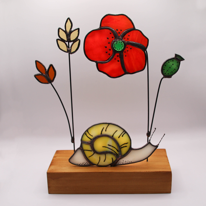 Decor Mac, Grau si Melc din Vitraliu [2]