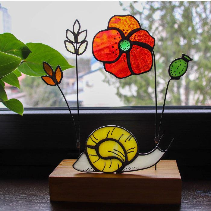 Decor Mac, Grau si Melc din Vitraliu [5]