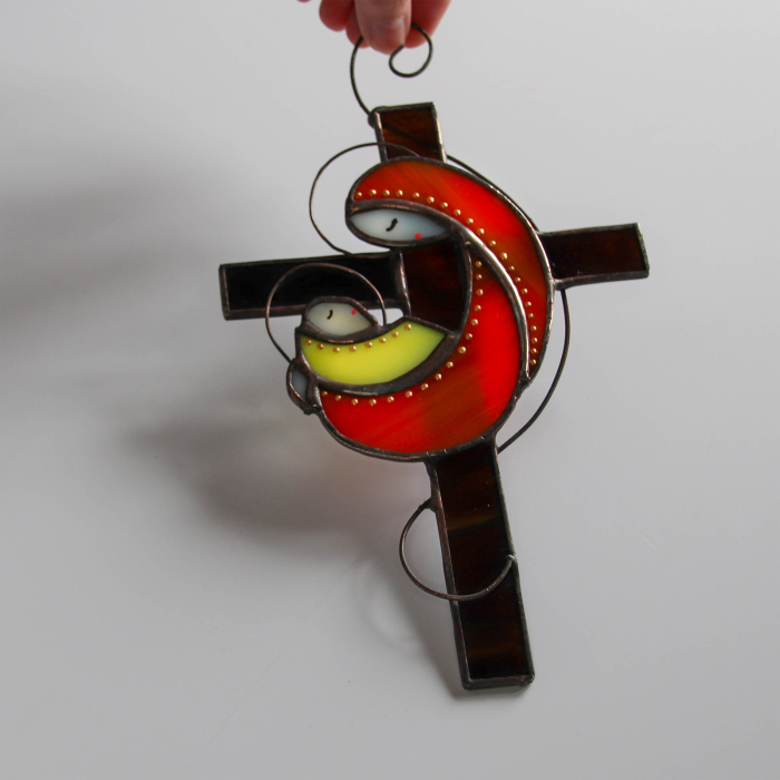 Decor vitraliu Maria si Pruncul [2]