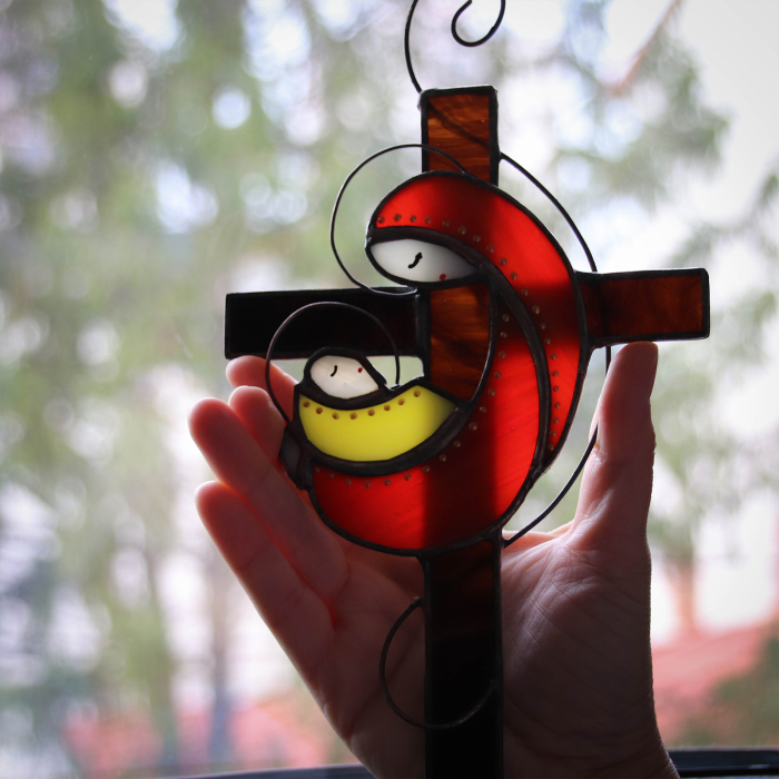 Decor vitraliu Maria si Pruncul [4]