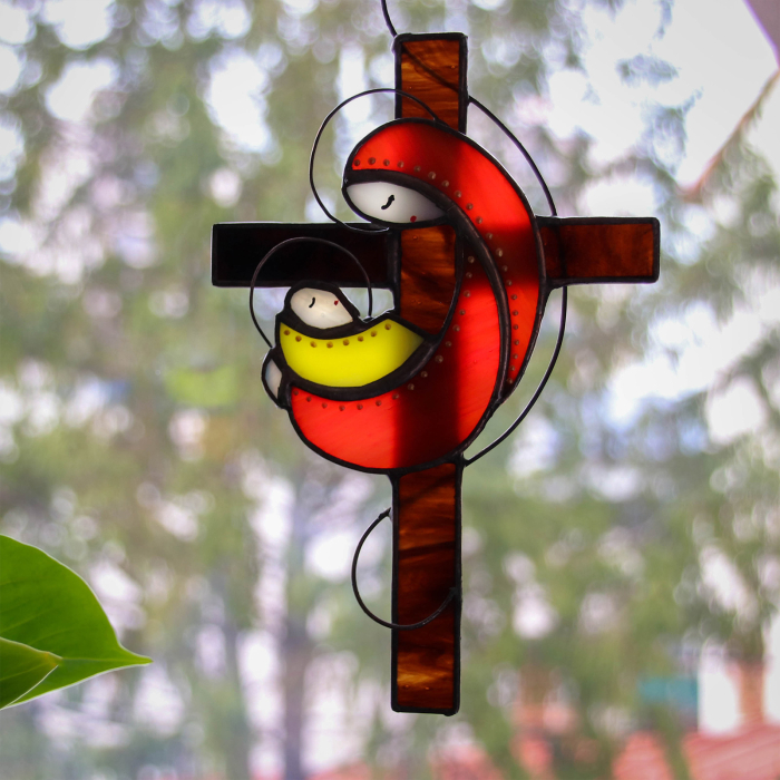 Decor vitraliu Maria si Pruncul [5]