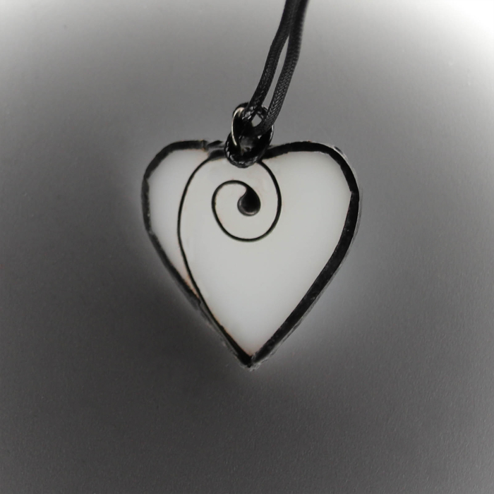 Pandantiv Inima Alba [3]