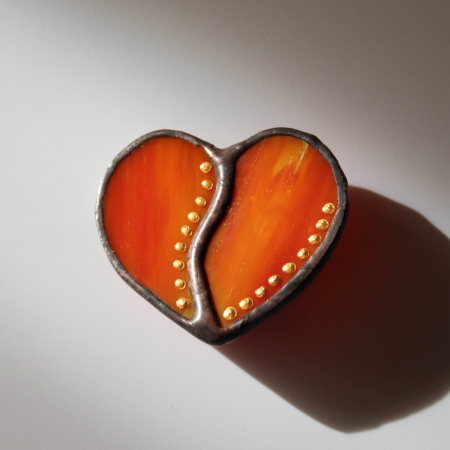 Bijuterii - Brosa Rosie Pictata