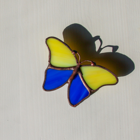 Brosa Fluture Bicolor cu Galben [1]