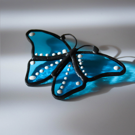 Brosa Fluture Bleu Transparent [1]