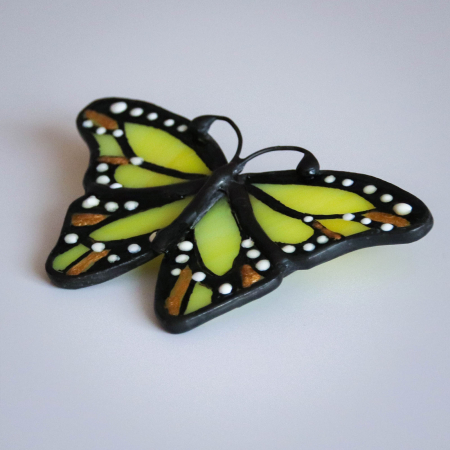 Brosa Fluture Galben - Pictat [2]