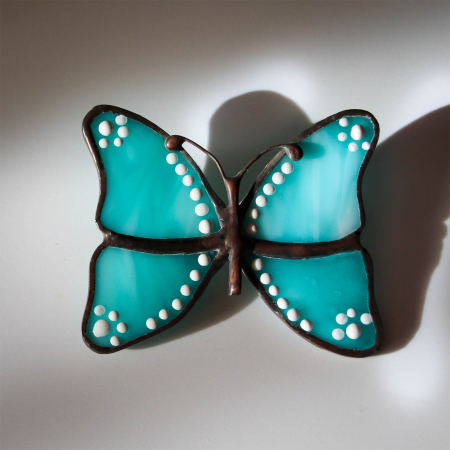 Shop - Brosa Fluture Turcoaz - Pictat
