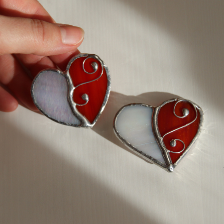 Brosa Inima Bicolora - Mica [1]