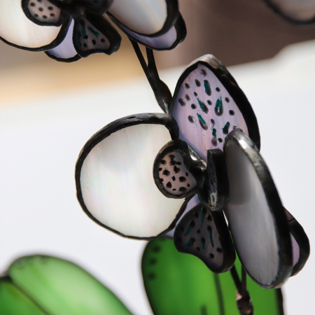 Orhidee 3D alb sidefat [3]