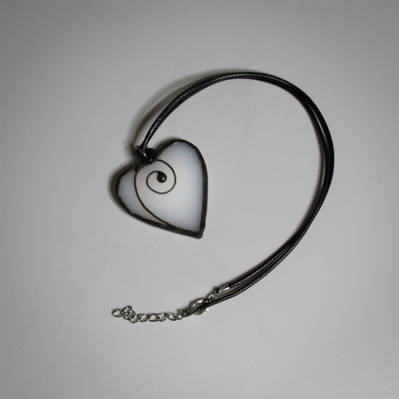 Bijuterii - Pandantiv Inima Alba