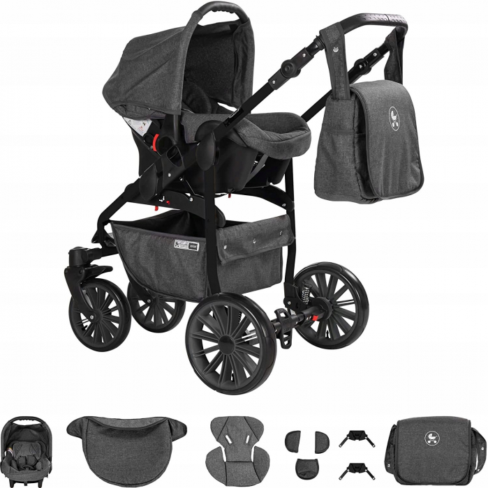 Carucior Friedrich Hugo Berlin Gray Night 4 în 1 [2]