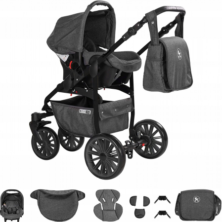 Carucior Friedrich Hugo Berlin Gray Night 4 în 1 [1]