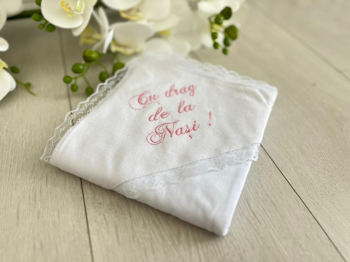 PLED BUMBAC BRODAT CU DRAG DE LA NASI 75X 80 CM, Gabrielle Bebe, GBR110/100 [1]