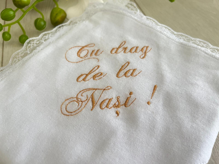 PLED BUMBAC BRODAT CU DRAG DE LA NASI 75X 80 CM, Gabrielle Bebe, GBR110/100 [4]