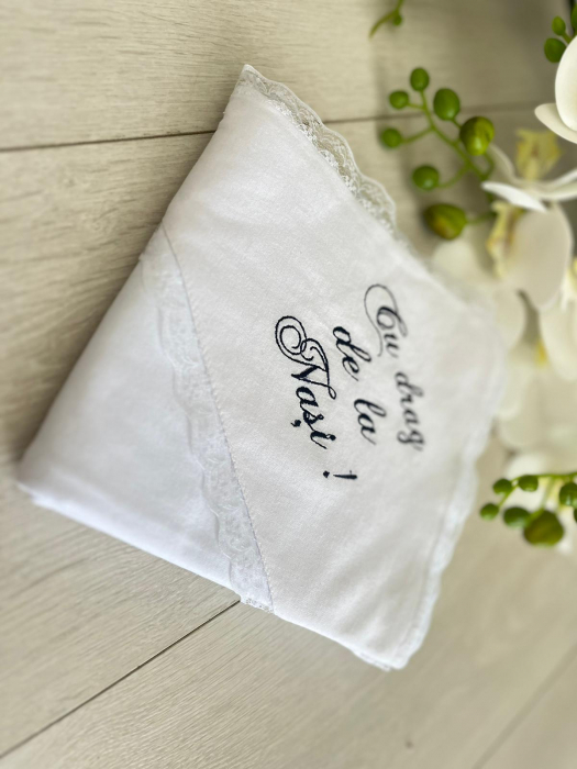 PLED BUMBAC BRODAT CU DRAG DE LA NASI 75X 80 CM, Gabrielle Bebe, GBR110/100 [2]