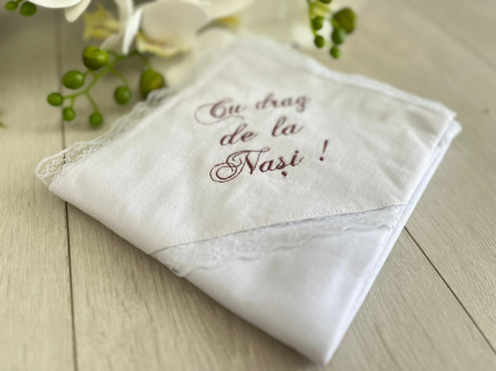 PLED BUMBAC BRODAT CU DRAG DE LA NASI 75X 80 CM, Gabrielle Bebe, GBR110/100 [4]