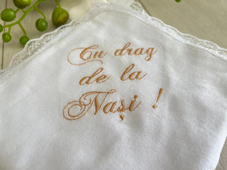 PLED BUMBAC BRODAT CU DRAG DE LA NASI 75X 80 CM, Gabrielle Bebe, GBR110/100 [3]