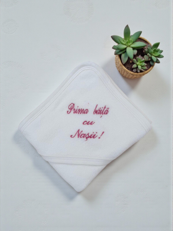 Accesorii - PROSOP BRODAT CU PRIMA BAITA CU NASII 75X 80 CM, Gabrielle Bebe, GBR110/100