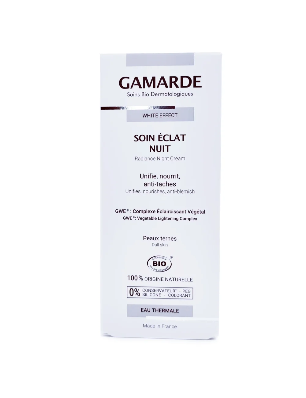 Crema de noapte anti-pete cu efect albire Gamarde [2]