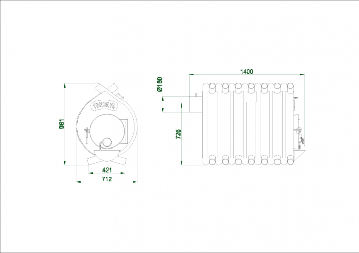 Soba canadiana TORONTO CLASIC Tip 04, 35 Kw - 1000mc [3]