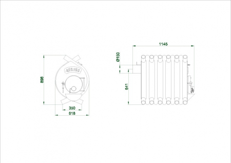 Soba canadiana QUEBEC CLASIC, Tip 03, 26 Kw - 600 mc [2]