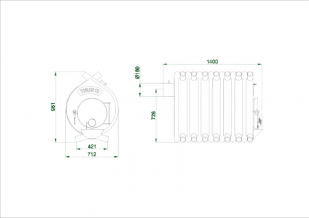 Soba canadiana TORONTO CLASIC Tip 04, 35 Kw - 1000mc [2]