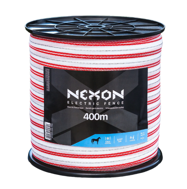 Bandă gard electric NEXON 400 m, 20 mm, 8 conductori – 0,107 Ω/m, 135 kg [2]