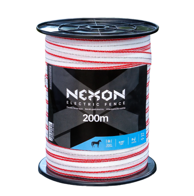 Bandă gard electric NEXON 200 m, 20 mm, 8 conductori – 0,107 Ω/m, 135 kg [2]