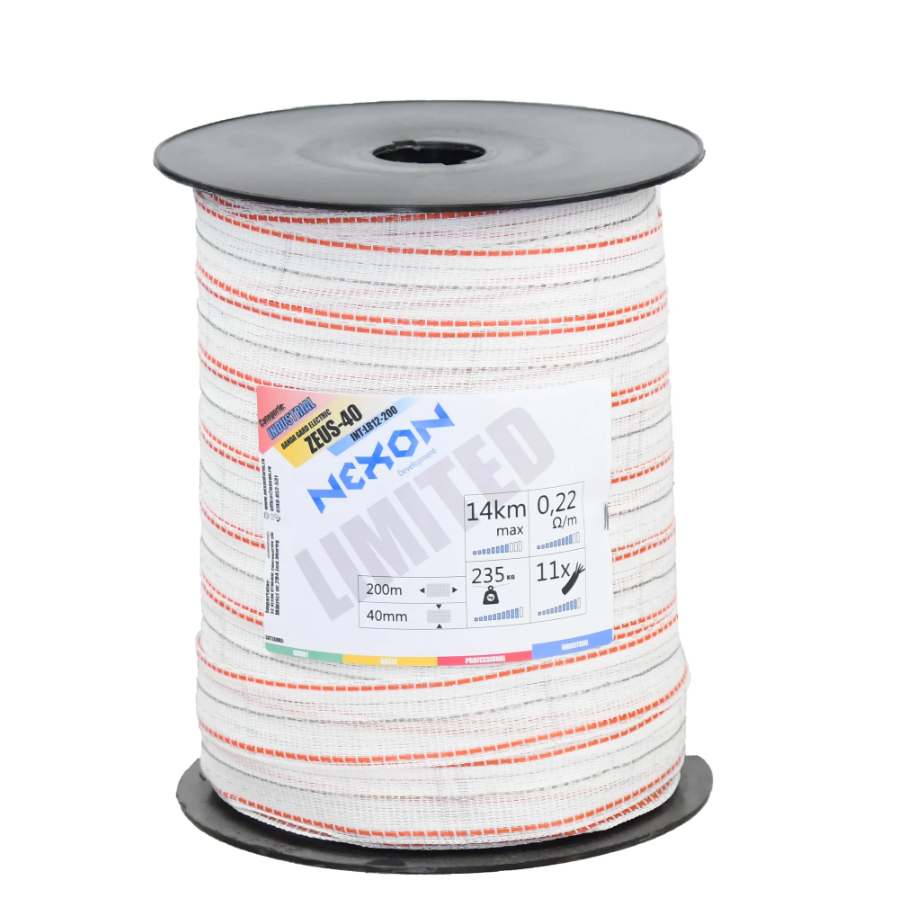 Banda Gard electric NEXON ZEUS-40 Portocaliu/Alb 200m 11lite 235kg [2]