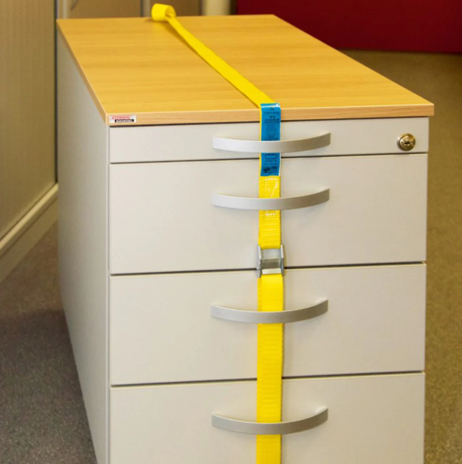 Chingă de ancorare cu cataramă 5 m / 25 mm – 400 kg, galben [4]