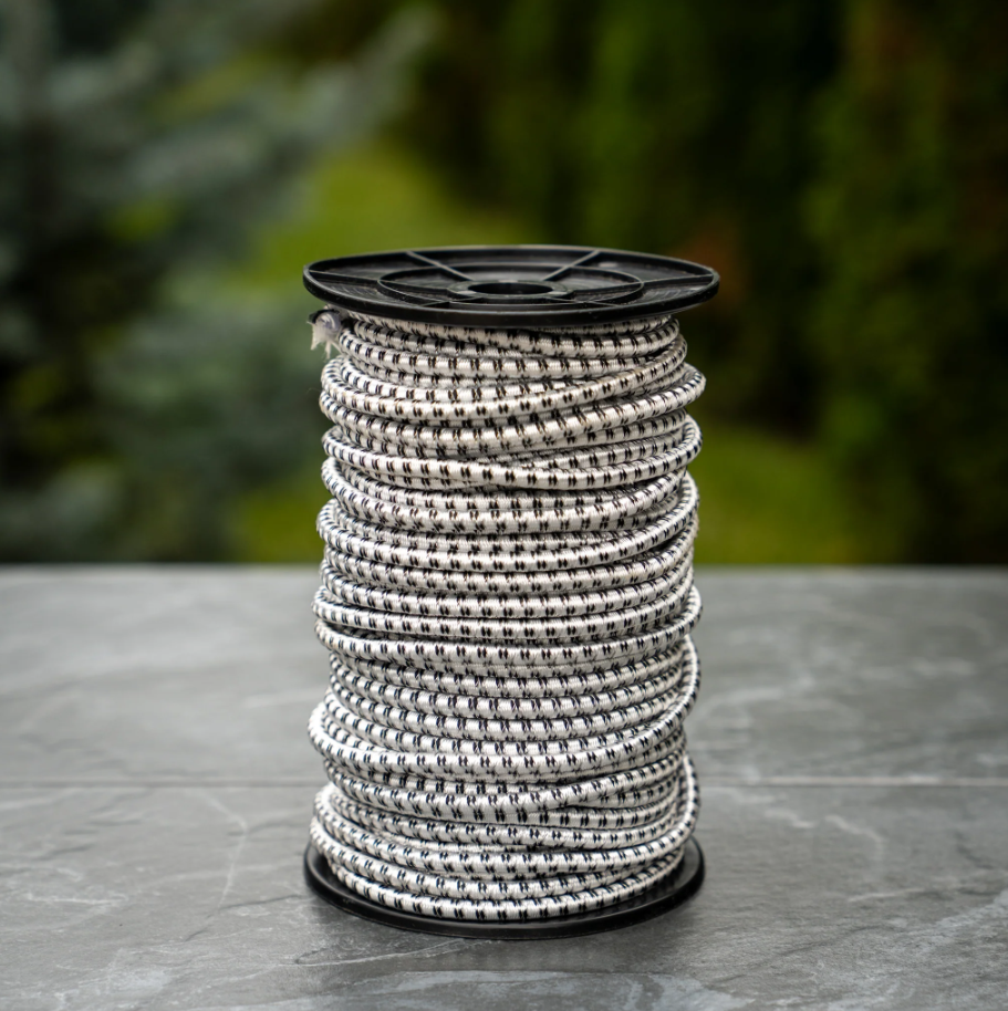 Coardă elastică pentru porțile de la gard electric NEXON – Ø 7 mm, alb/negru [1]