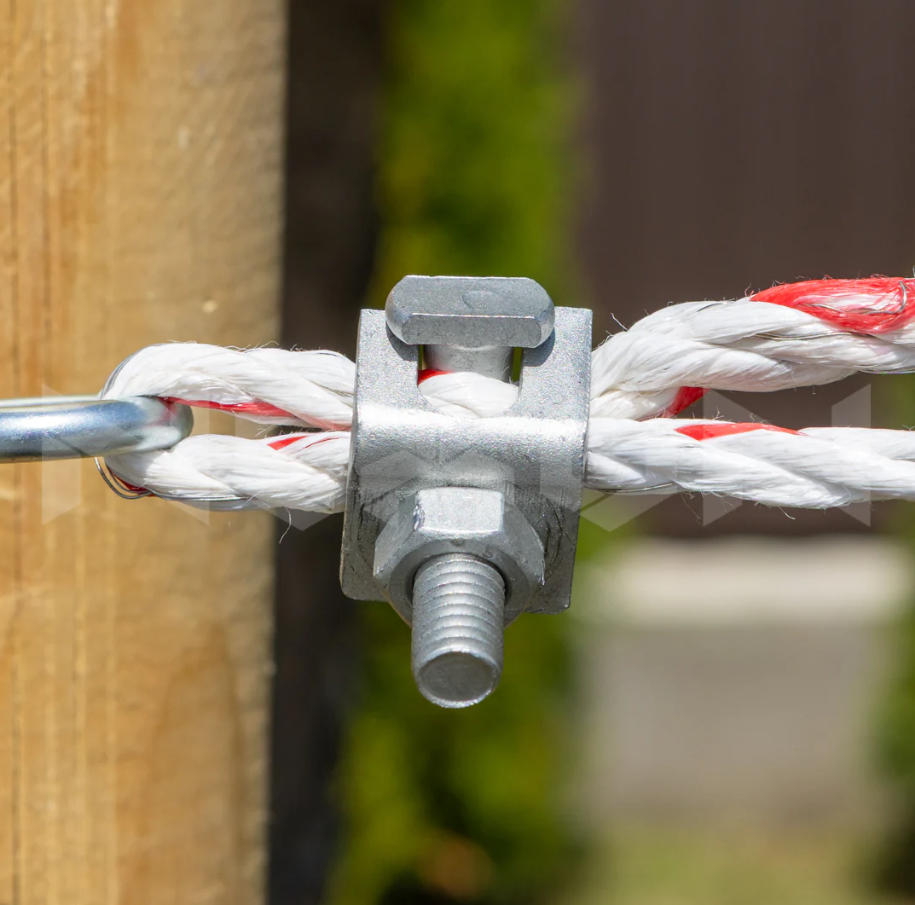 Conector curbat cu șurub și piuliță - conexiune sigură pentru fire și frânghii de gard electric [3]