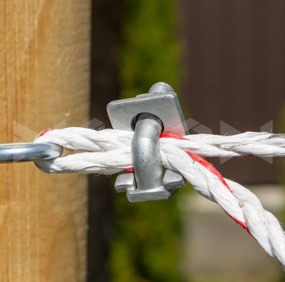 Conector curbat cu șurub și piuliță - conexiune sigură pentru fire și frânghii de gard electric [4]