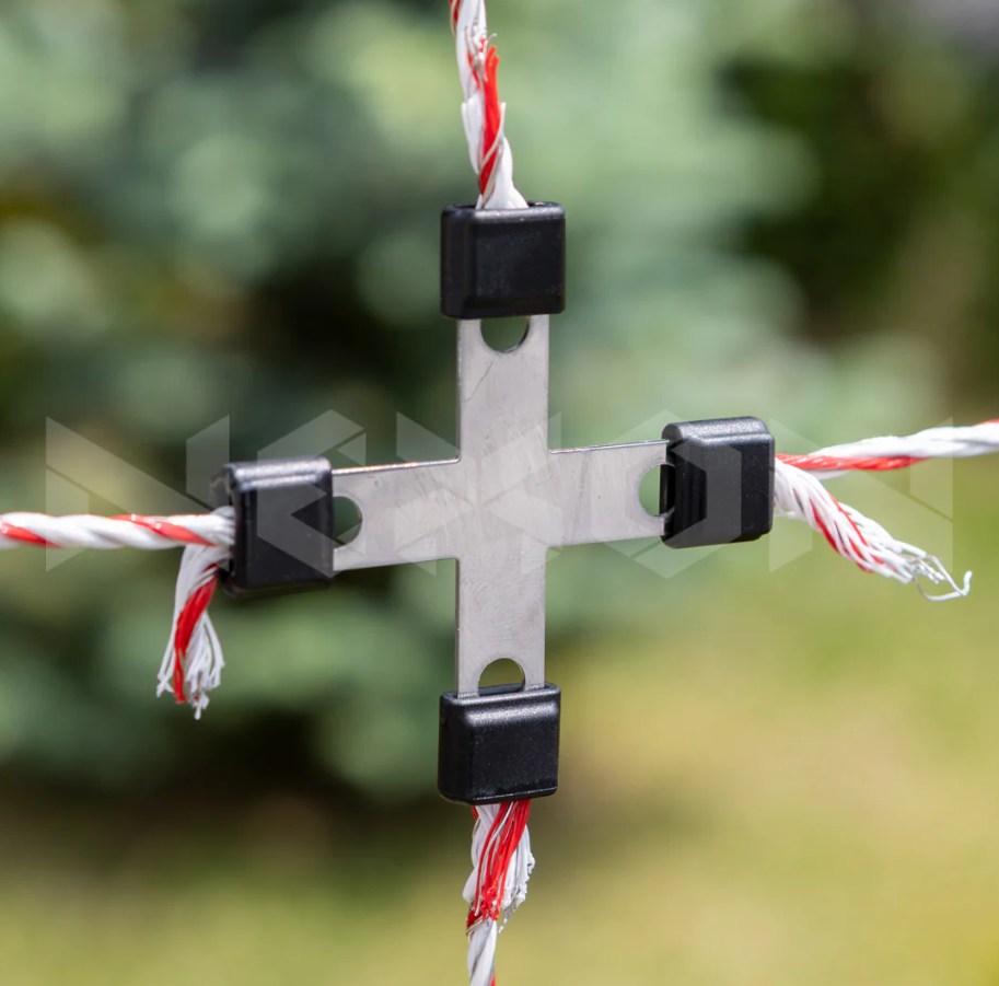 Conector fir gard electric în cruce - 3mm [2]