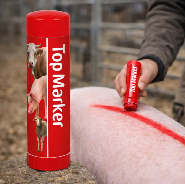 Creion roșu pentru marcarea animalelor TopMarker [1]
