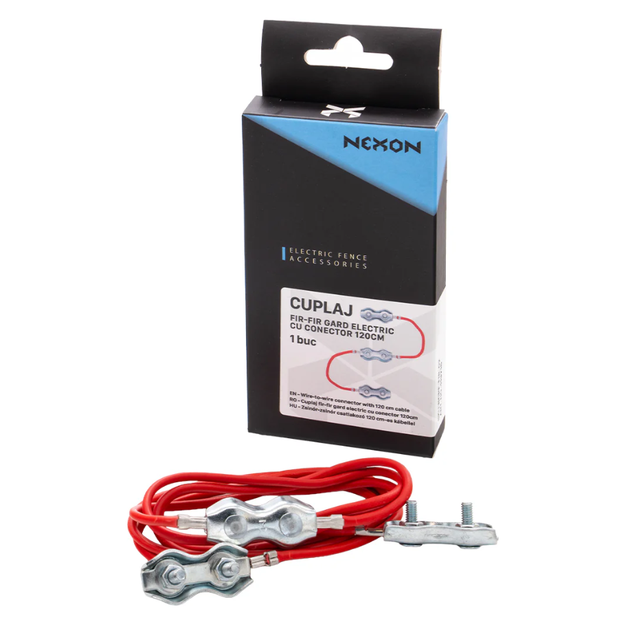 Cuplaj fir-fir gard electric cu conector 120cm [3]