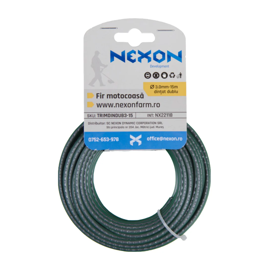 Fir dințat dublu pentru motocoasă 3 mm × 15 m – NEXON [2]