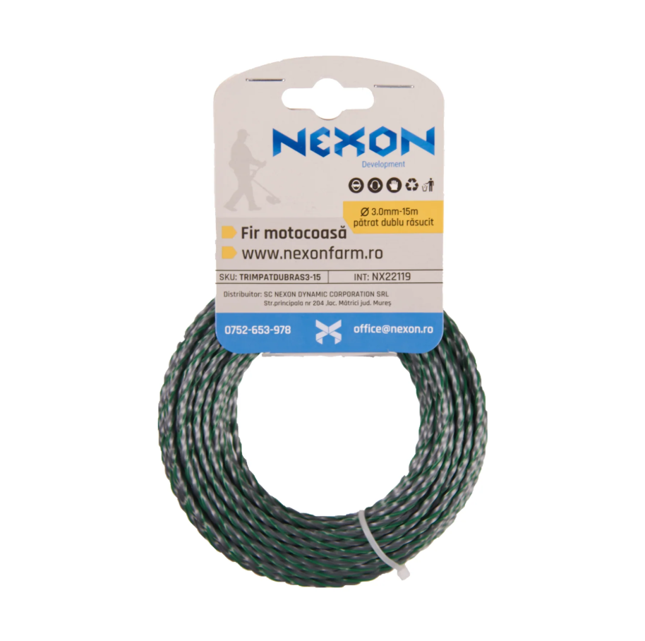 Fir pătrat dublu răsucit pentru motocoasă 3 mm × 15 m – NEXON [2]