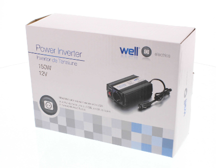 Invertor de tensiune 12V -> 220V, USB, 150W, Well [6]