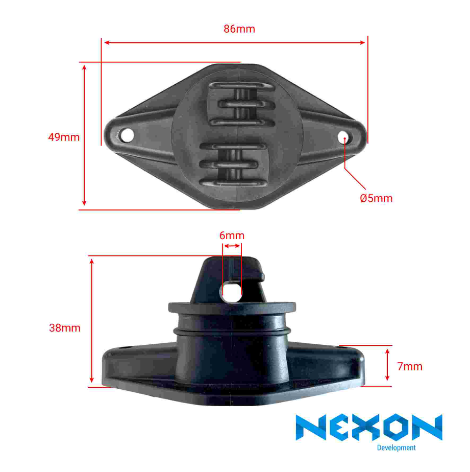 Izolator plat tip diamant pentru gard electric NEXON [4]